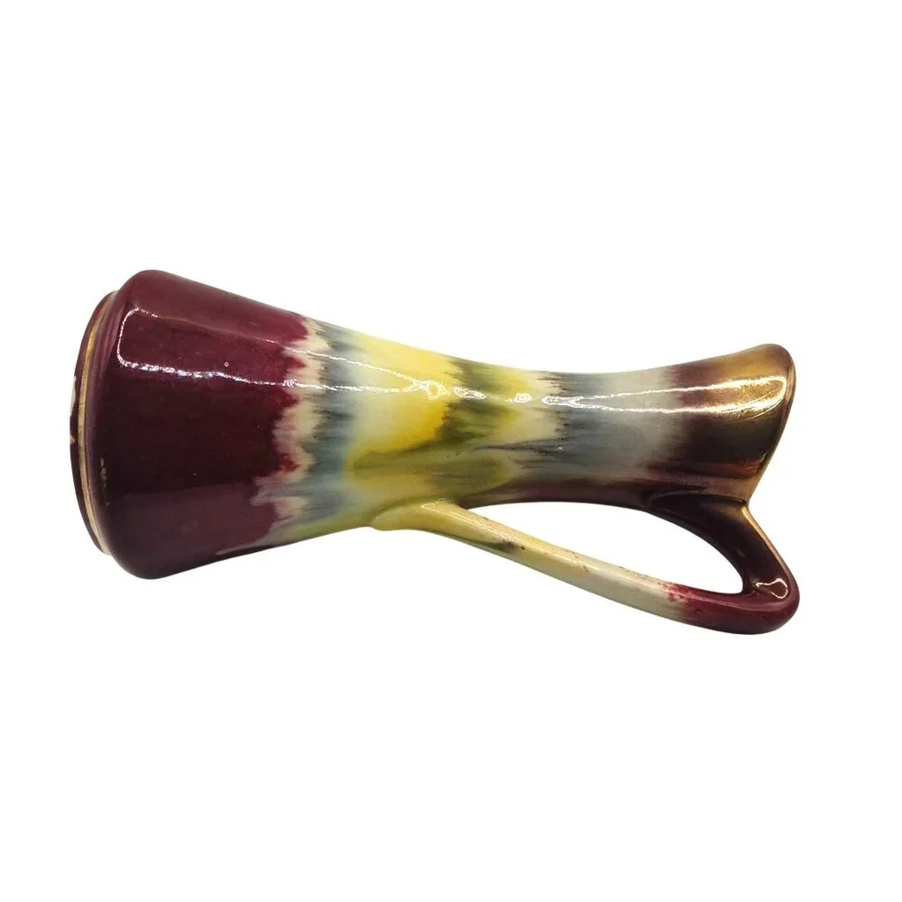 Scheurich West German Mid Century Modern Drip Glaze Ceramic Pitcher Vase - Picture 8 of 11